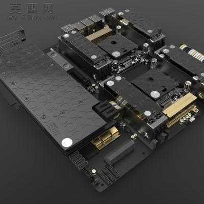 华硕- z10pe d16 主板 3D模型,Sl