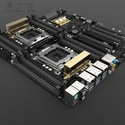 华硕- z10pe d16 主板 3D模型,Sl