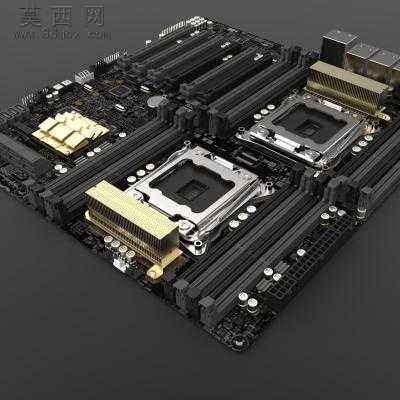 华硕- z10pe d16 主板 3D模型,Sl