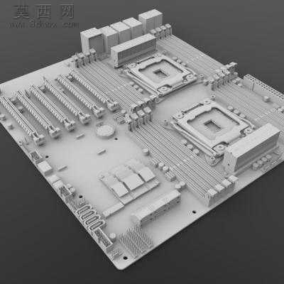 华硕- z10pe d16 主板 3D模型,Sl