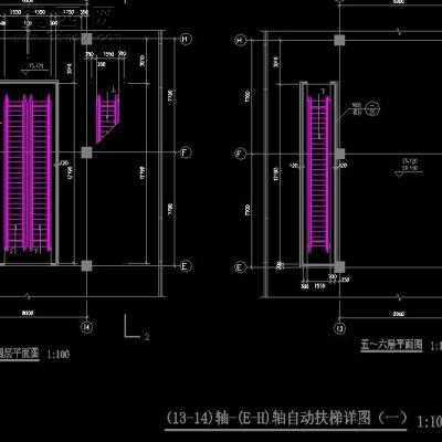 上海三菱自动扶梯图纸 CAD图纸