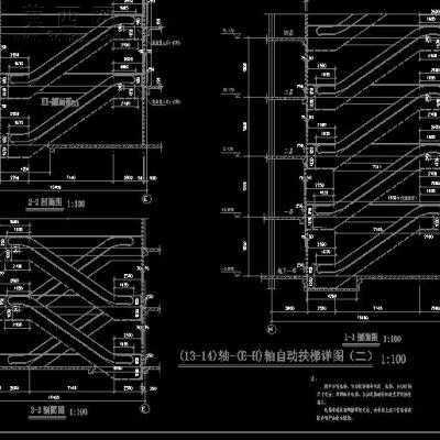 上海三菱自动扶梯图纸 CAD图纸
