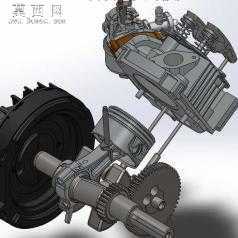 单缸四冲程汽油机布里格斯斯特拉顿发动机 3D模型