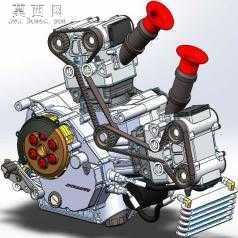 杜卡迪916摩托车发动机 3D模型