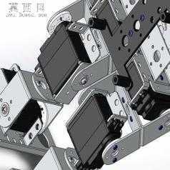 双脚步行机器人两脚机器人SW模型 3D模型
