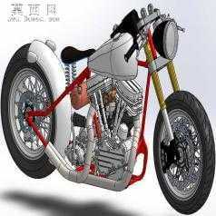 哈雷戴维森-低骑士运动版摩托车 SW模型 3D模型