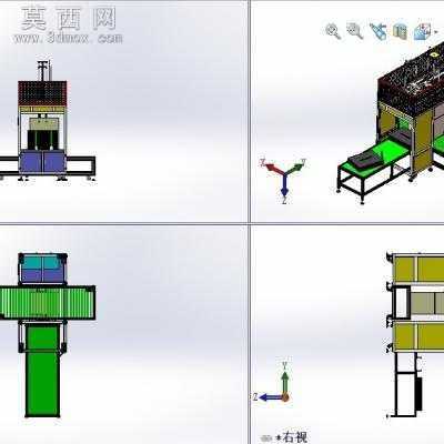 非标装箱上下料机械手设备 3D模型