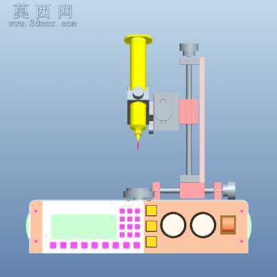 4轴点胶机桌上型 3D模型
