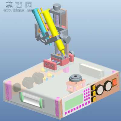 4轴点胶机桌上型 3D模型