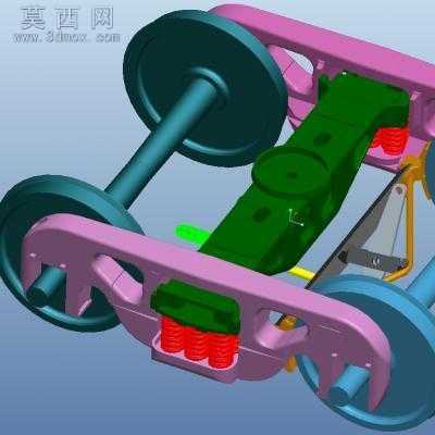 K6转向架货车转向架 3D模型