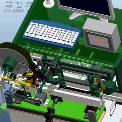 在线式SMT输送包装机电子元件检测编带包装机 3D模型