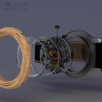 精美的鎏空手表 3D模型