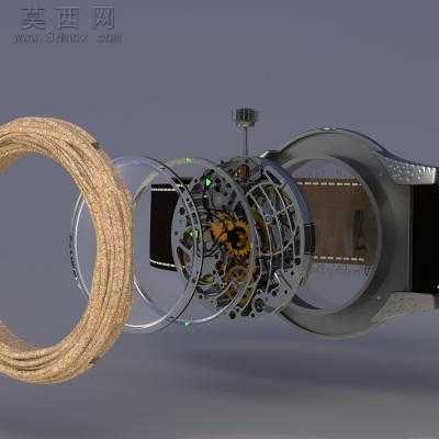 精美的鎏空手表 3D模型