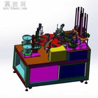 半导体晶体管锁散热片设备散热片自动锁螺丝机 3D模型