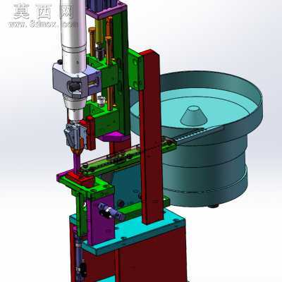半导体晶体管锁散热片设备散热片自动锁螺丝机 3D模型