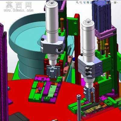 半导体晶体管锁散热片设备散热片自动锁螺丝机 3D模型