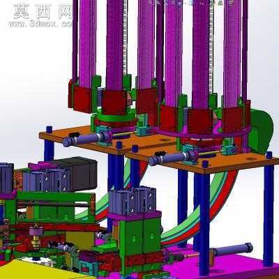 半导体晶体管锁散热片设备散热片自动锁螺丝机 3D模型