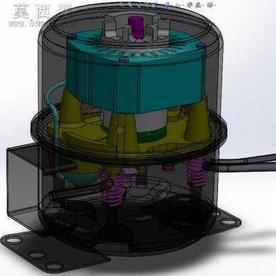 旋转式冰箱压缩机 3D模型