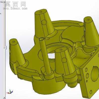 旋转式冰箱压缩机 3D模型