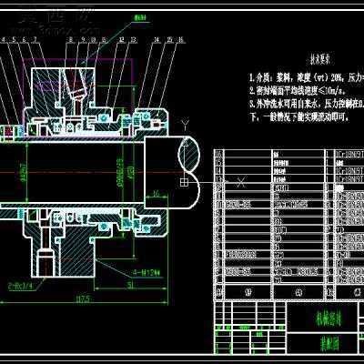 单端面机械密封 3D模型