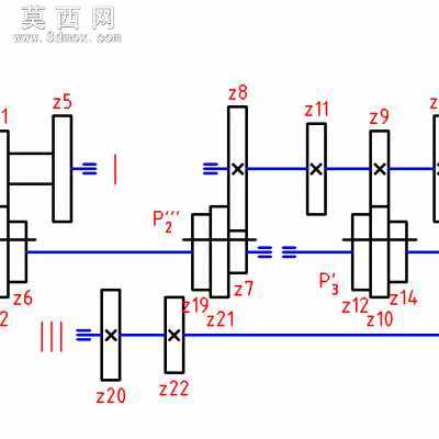 24级机床变速箱设计 3D模型