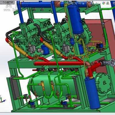 冷冻室的冷凝系统 3D模型
