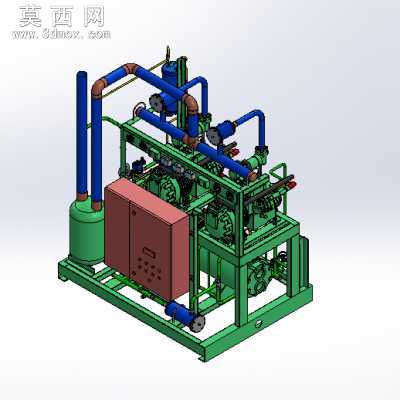 冷冻室的冷凝系统 3D模型