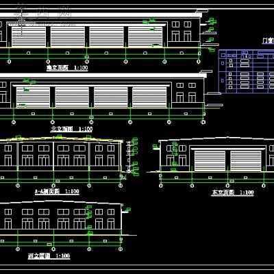 30m跨厂房建筑图纸 CAD图纸