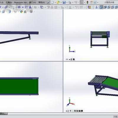 小型流水线2000x590x450皮带输送机 3D模型