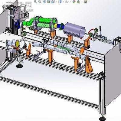 试验设备用的汽车排气系统组件 3D模型