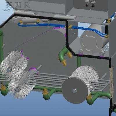 水带洗涤机消防水带清洗机 3D模型