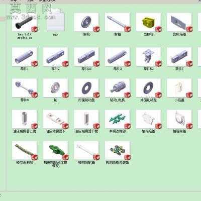 地铁动力车转向架的装配体 3D模型