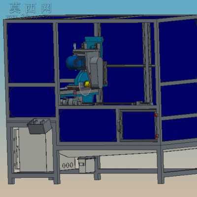 汽车天窗导轨锯切倒角机 3D模型