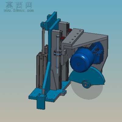 汽车天窗导轨锯切倒角机 3D模型