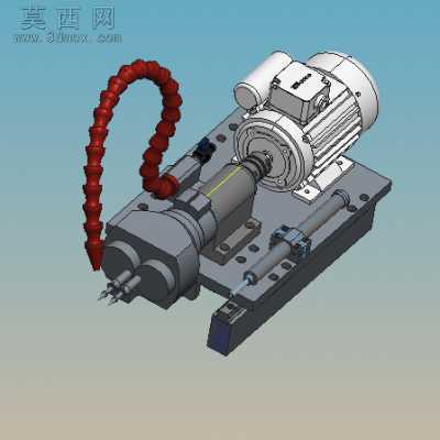 汽车天窗导轨锯切倒角机 3D模型