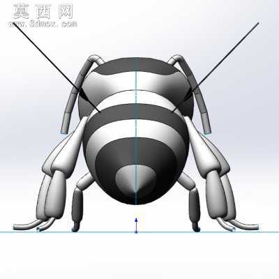 蜜蜂 三维图sw. 3D模型