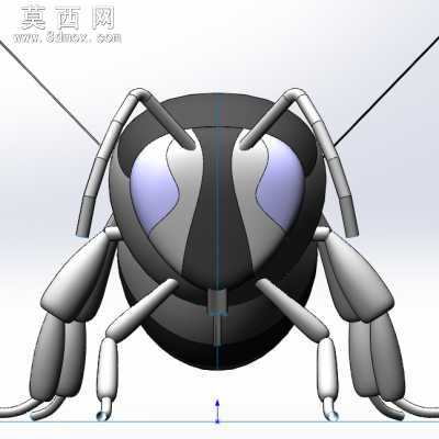 蜜蜂 三维图sw. 3D模型