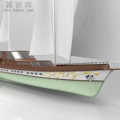 Turkey土耳其的Gulet木制帆船3D图纸 3D模型3dsMax,3DM