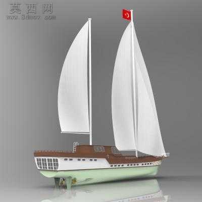 Turkey土耳其的Gulet木制帆船3D图纸 3D模型3dsMax,3DM