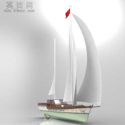 Turkey土耳其的Gulet木制帆船3D图纸 3D模型3dsMax,3DM