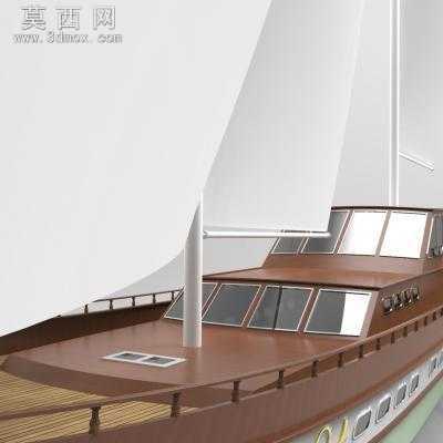 Turkey土耳其的Gulet木制帆船3D图纸 3D模型3dsMax,3DM