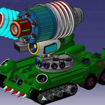 重型低音坦克冲击波音箱 3D模型
