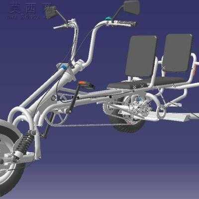 三轮代步车CATIA V5 R21设计 3D模型