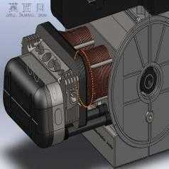 带机油散热器的发动机 SW模型 3D模型
