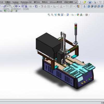 自动打印贴标机 3D模型