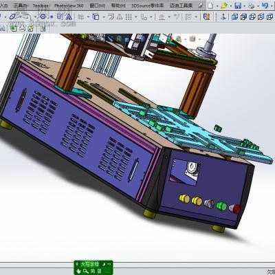 自动打印贴标机 3D模型