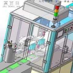 眼镜镜片点胶烘干流水线 3D模型