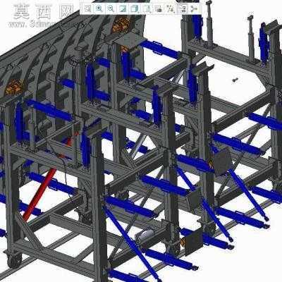 水电站隧道钢模台车 3D模型