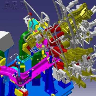 后梁总成焊接夹具 3D模型