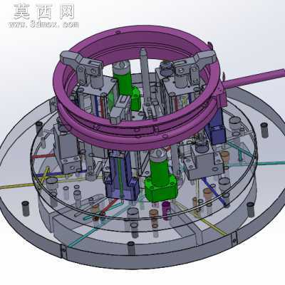 飞轮壳液压工装夹具 3D模型
